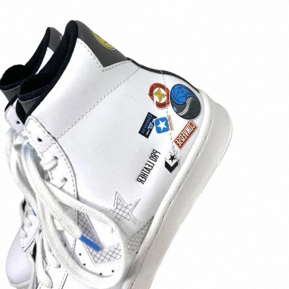 Converse Pro Leather High Skate Shoes Kids Women's 272446C Sneakers Multi White